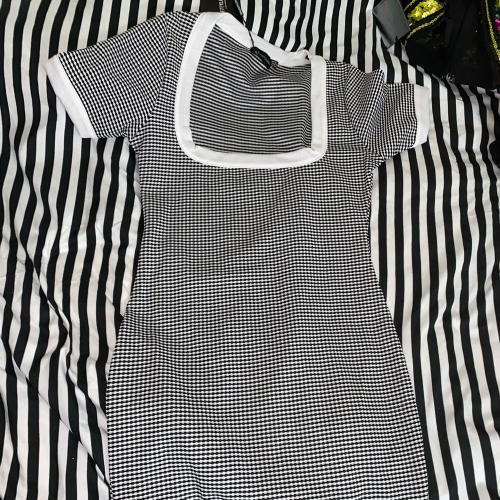 Checkered mini dress